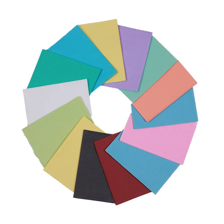 Профессиональные полотенца зарубежные оптовые поставщики красочный Одноразовый стоматологический нагрудник