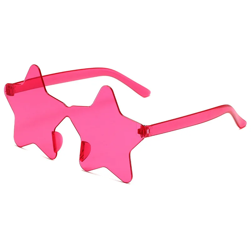 Star Shaped Rimless Sunglasses Bachelorette Party Decoration Supplier Cool Sunglasses Colorful Plastic