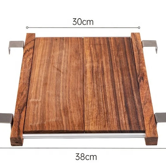 Wholesale Factory Custom Made Heavy Duty Outside Metal Wooden Folding Table for Camping Picnic (1600651190695)