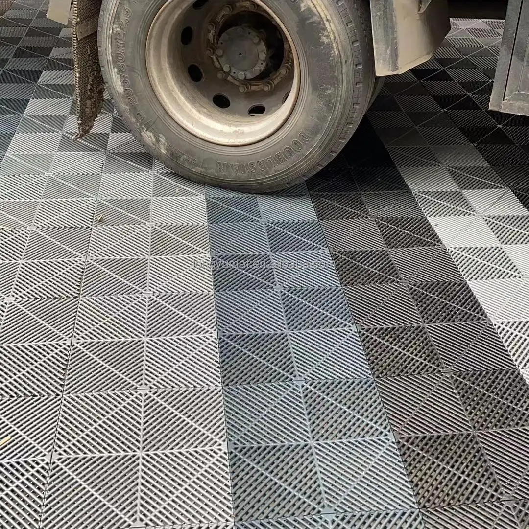 Durable Event Floor Polypropylene Plastic Flooring Garage Tiles Interlocking Mats For Auto Detailing And 4s Car Wash Shop