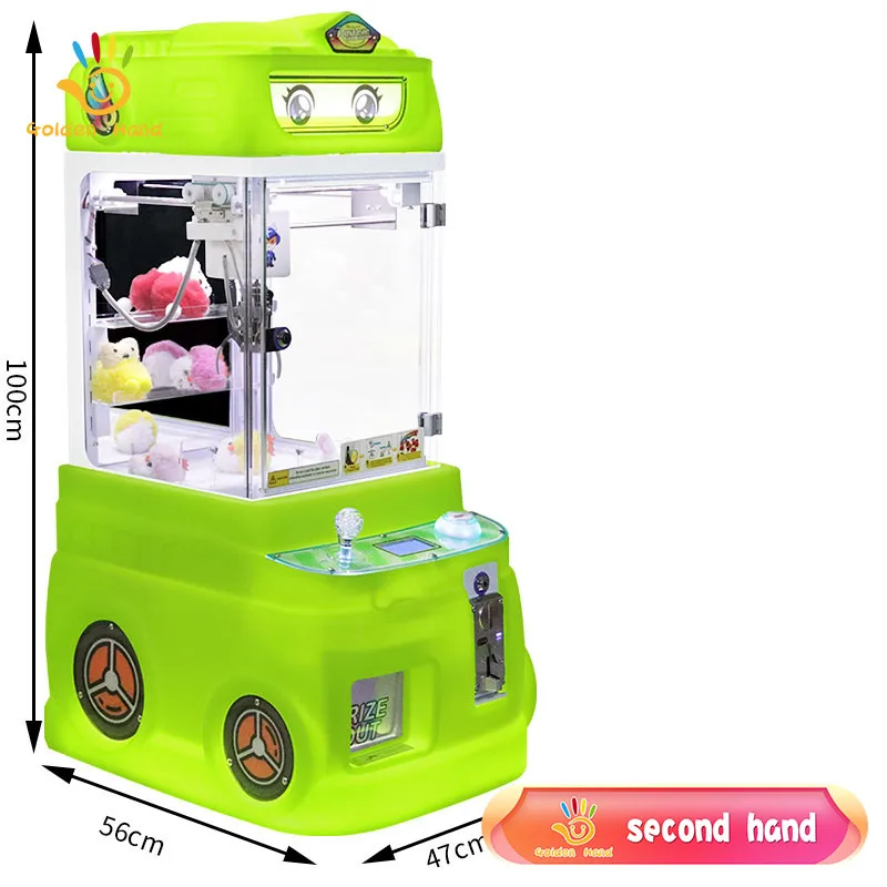 Golden Hand Mini Electronic Simulator Plush Toys Fire Fighting Truck Crane Claw Game Machine
