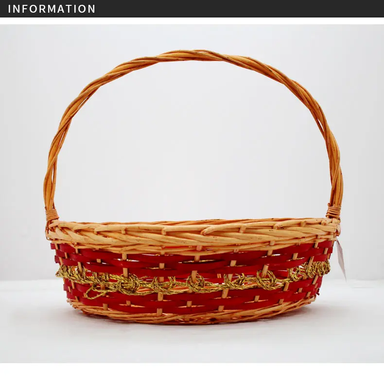 Jinliu gift wicker baskets with handle wholesale basket in bulk fruit