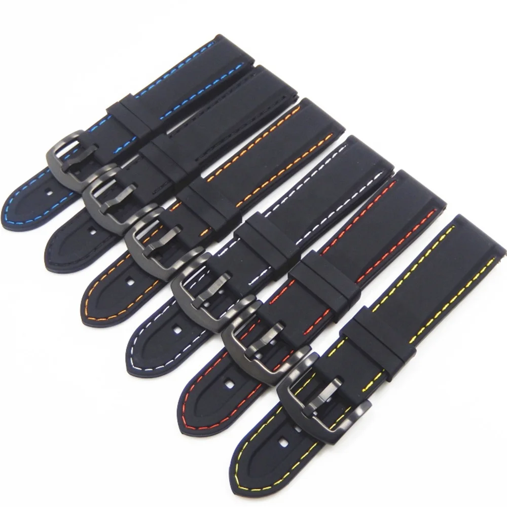 16/18/20/22 24mm Sport Silicone Watch Strap Men Women Universal Rubber Band Bracelet for Samsung S3 Huawei GT 2/2e Amazfit GTR