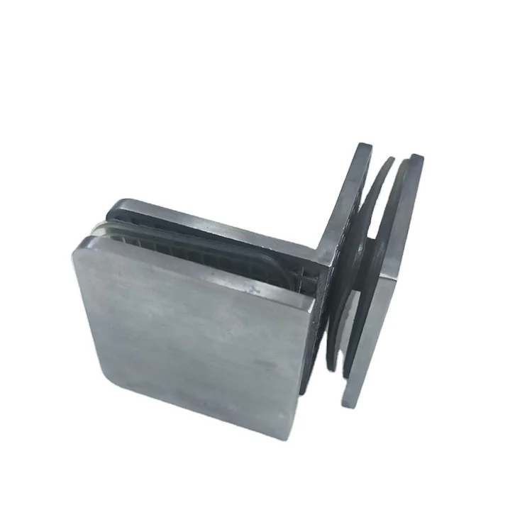 Square Glass Hinges for Fixed Wall 90 Degree Bedroom/Office Wall Attachments Glass Accessories for Beds
