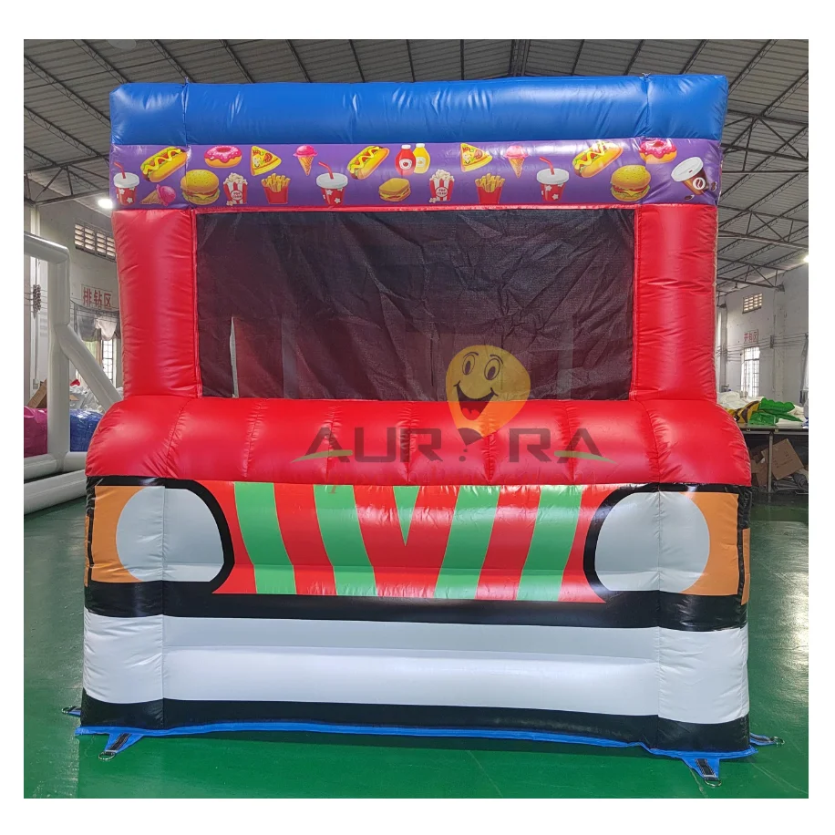 Ice Cream Cart Booth Inflatable Booth bouncer portable food Cotton candy inflatable advertising vehicle