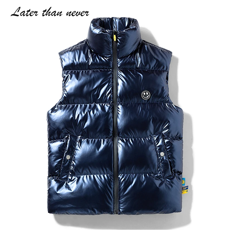 OEM Custom Logo Sleeveless Hooded Bubble Puffer Vest Jacket Waistcoats Warm Winter Men Vest For Men