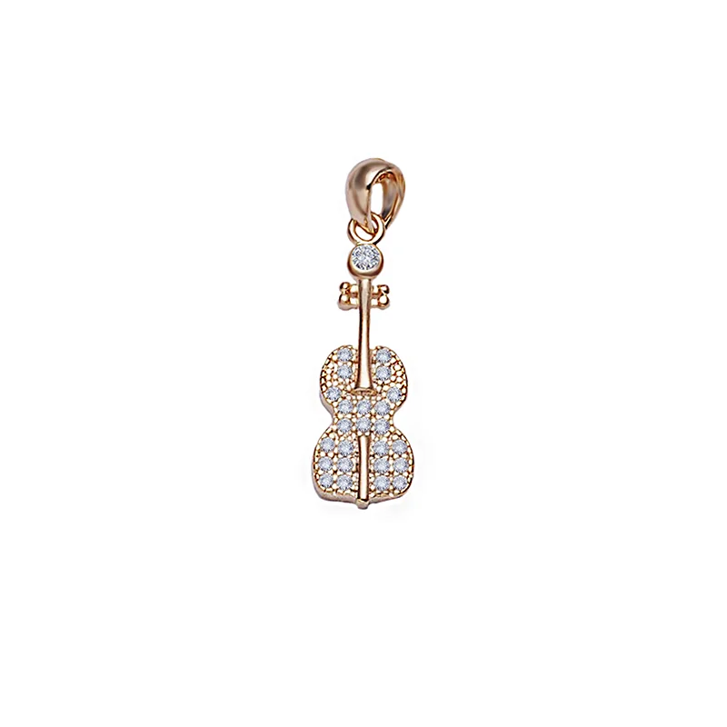 Zhongxing New Design Gift Violin Instrument Necklace Pendant Necklace Wholesale
