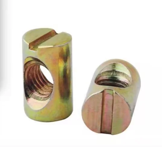 Barrel Bolts Cross Dowel Slotted Horizontal hole nut hammer embedded nut