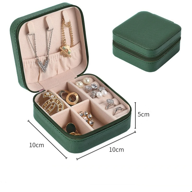 Low price high quality for gift shop jewelry travel box leather travel jewelry box organizer