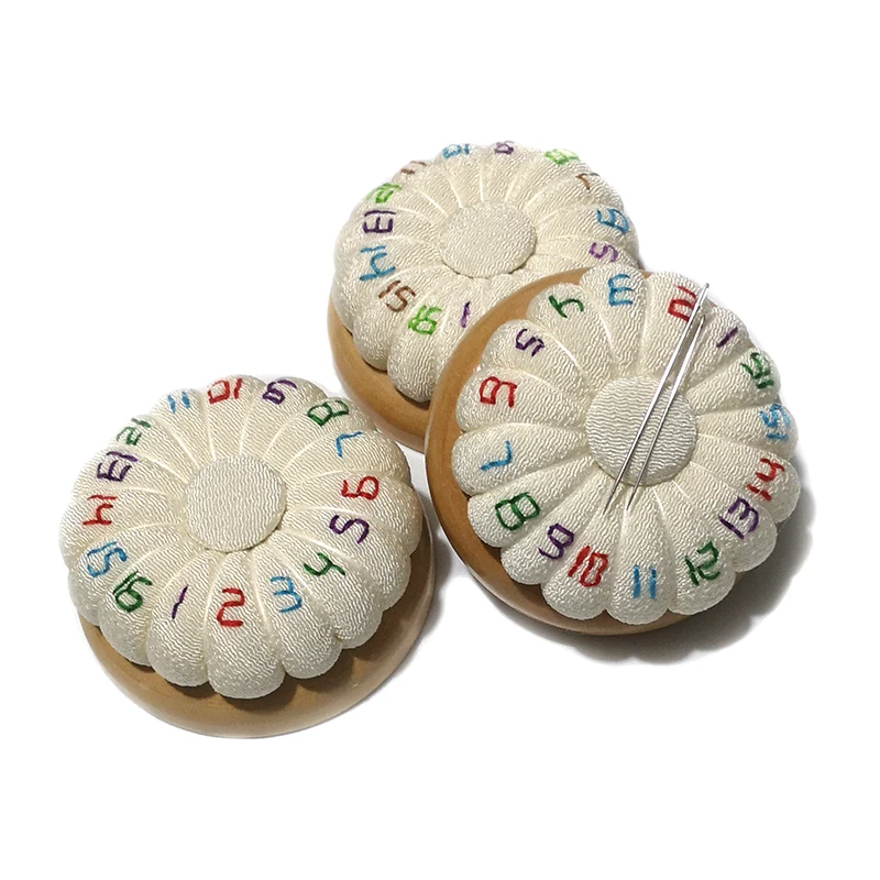 Free shipping pumpkin Pin Cushion Wooden base needle sucker magnet Sewing Accessory Belt magnetic  E581