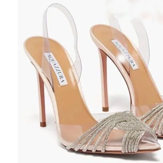 Ladies High Heel Shoes Party Wedding Rhinestone Heels Heeled Sandals for Women