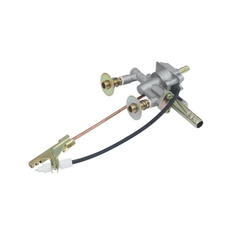 Double manual ignition thermoelement safety stove control gas valve for burners