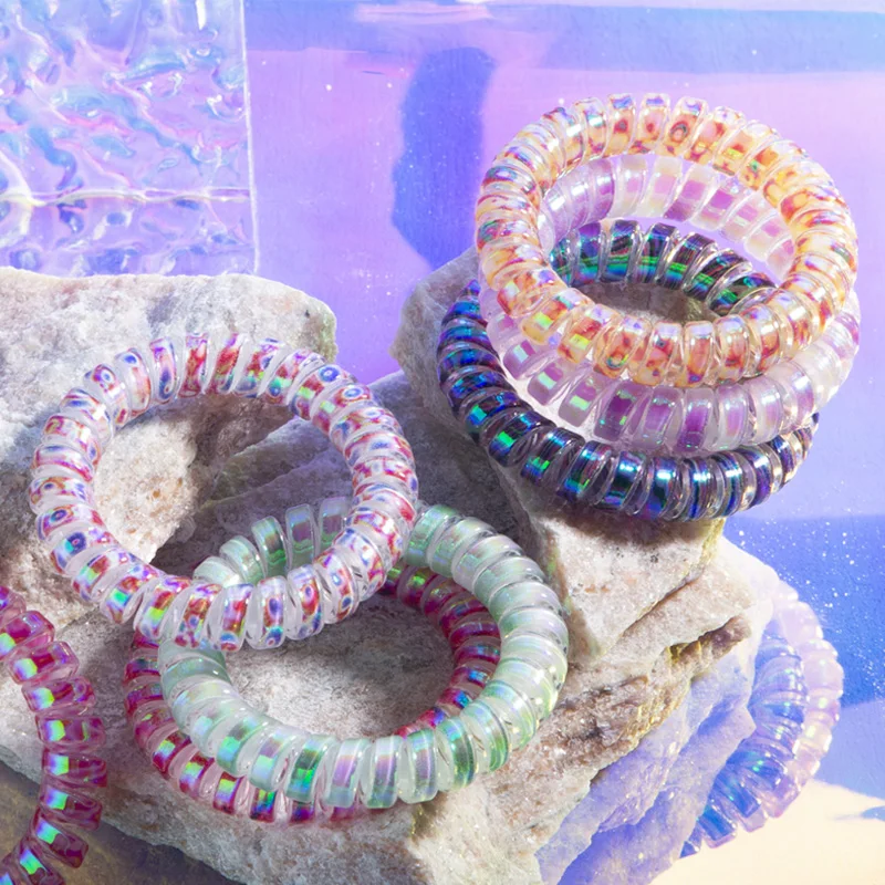 hair accessories hairband elastic phone cord hair band telephone wire telephone wire