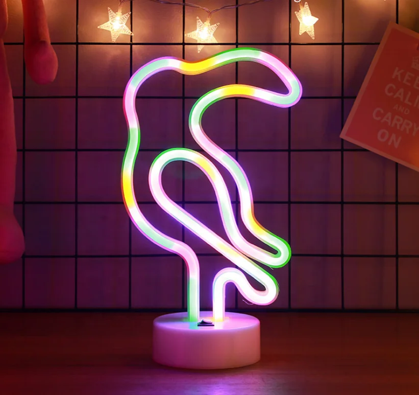 Рекламная продукция, заряжаемый неоновый настенный светильник, неоновая вывеска, настольная лампа