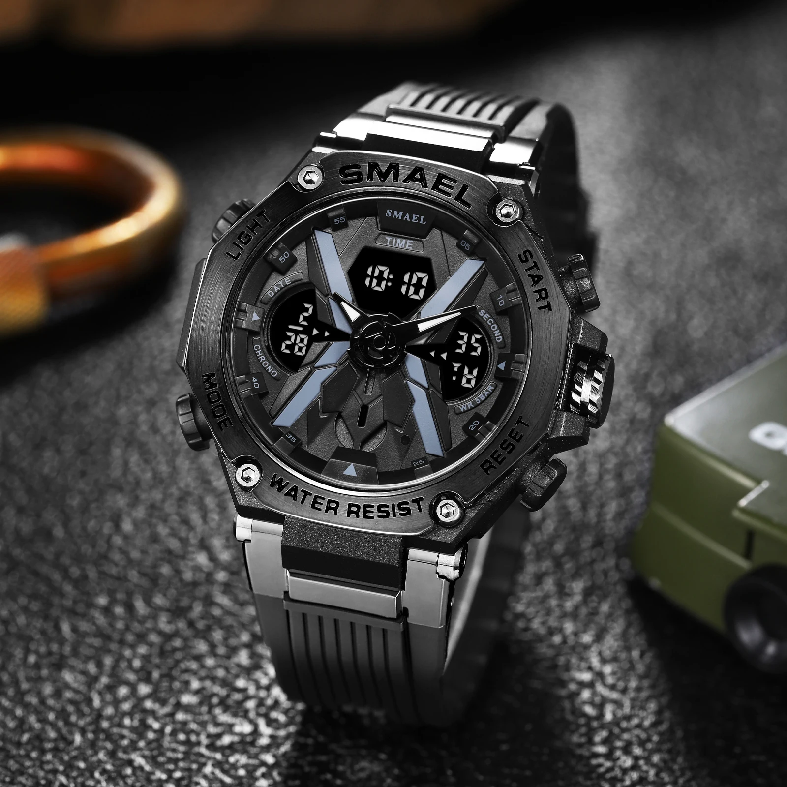SMAEL 8087 waterproof led watch relojes de hombre wholesale watches quartz analog digital watches