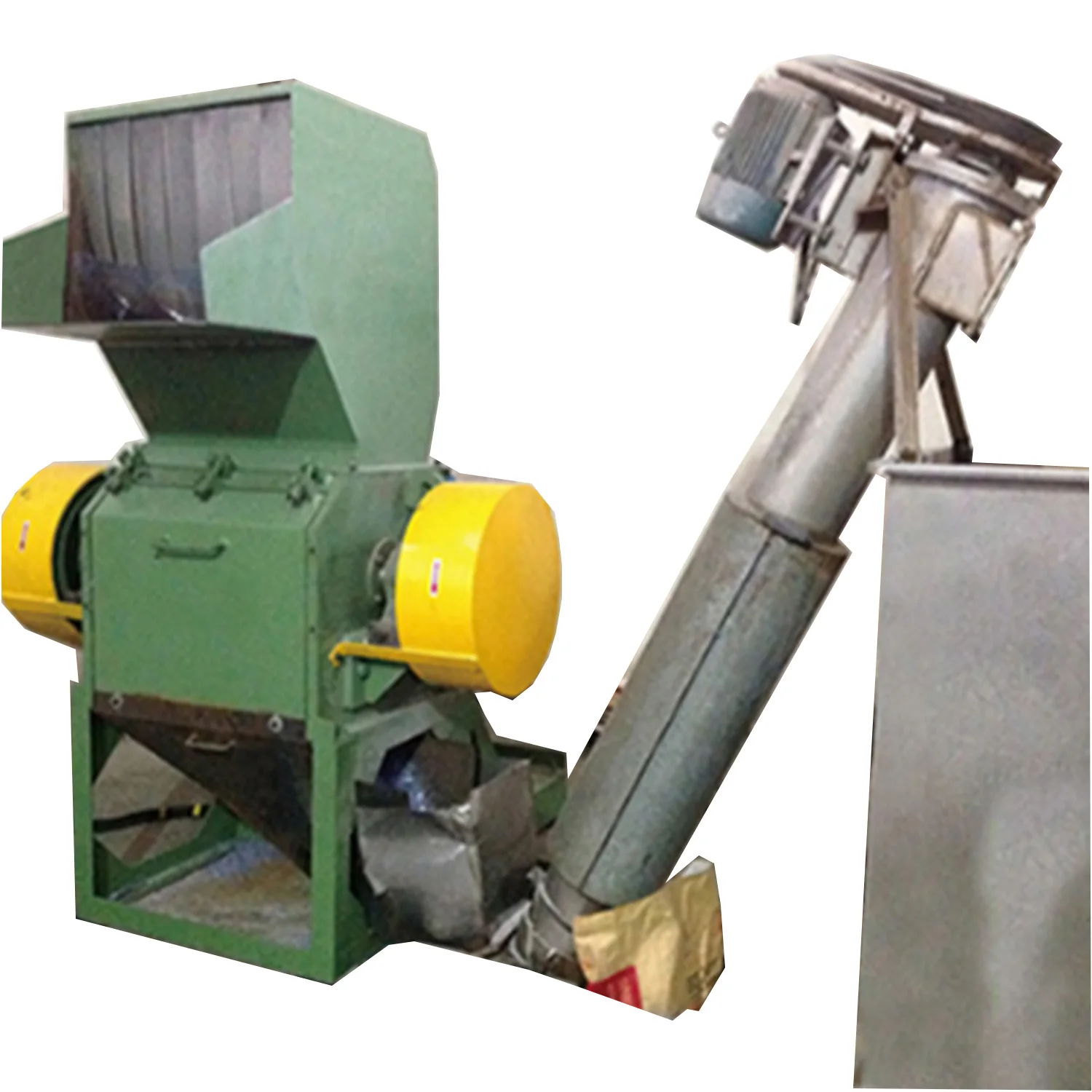 Plastic recycling crushing machine