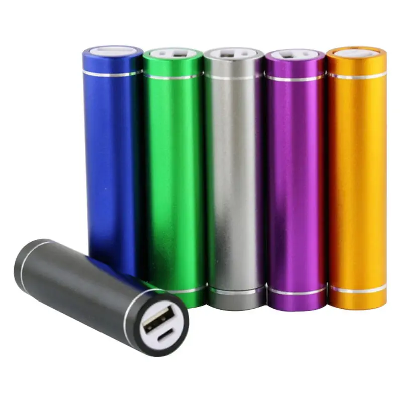 2023 Hot Stylish Turbo Tube shaped aluminium power bank 18650 Lithium battery smart phone charger gifts promotion mini powerbank