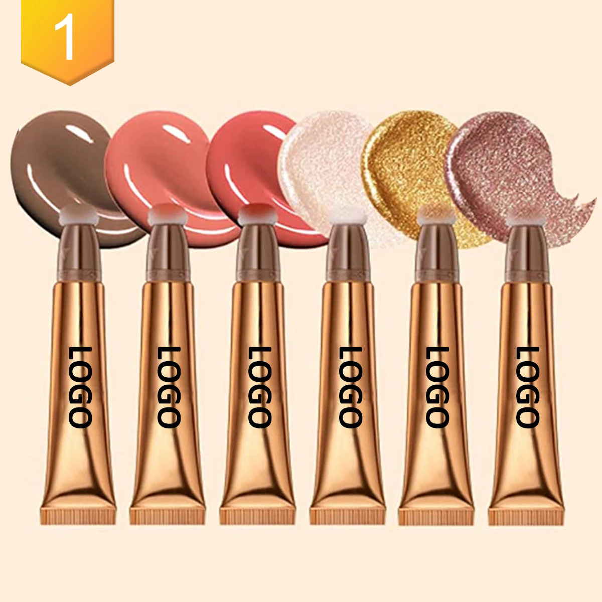 Makeup blushes multi-function pigmented blush highlighter contour makeup pen with cushion applicator private label vegan blush