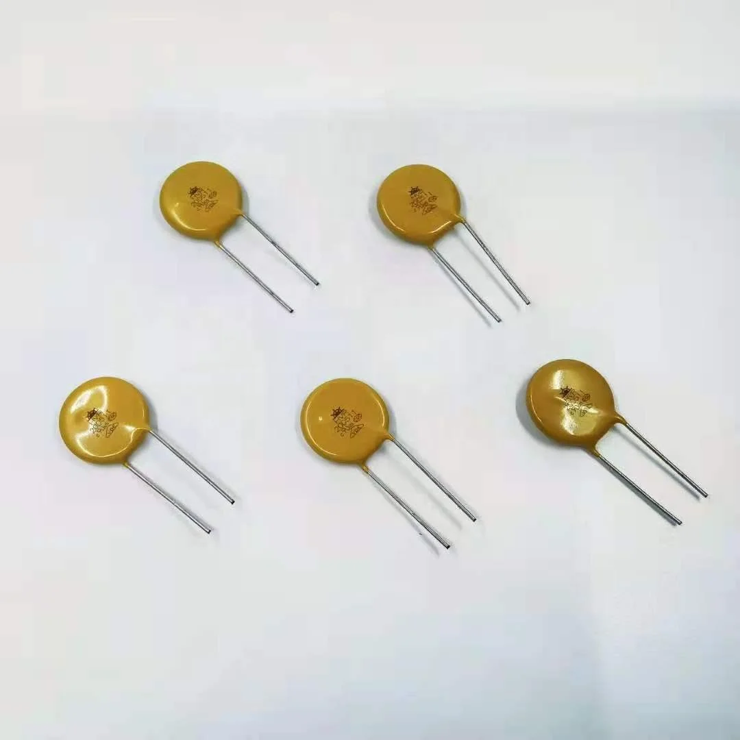 China ODM electronics components , yellow MOV 20mm  HVR20D511K zinc Oxide  Varistor for power supply equipment