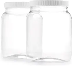 3L 3000ml PET Plastic Jar with Airtight Leakproof Lid for Sun Tea, Fermentation, Food Storage,milk powder