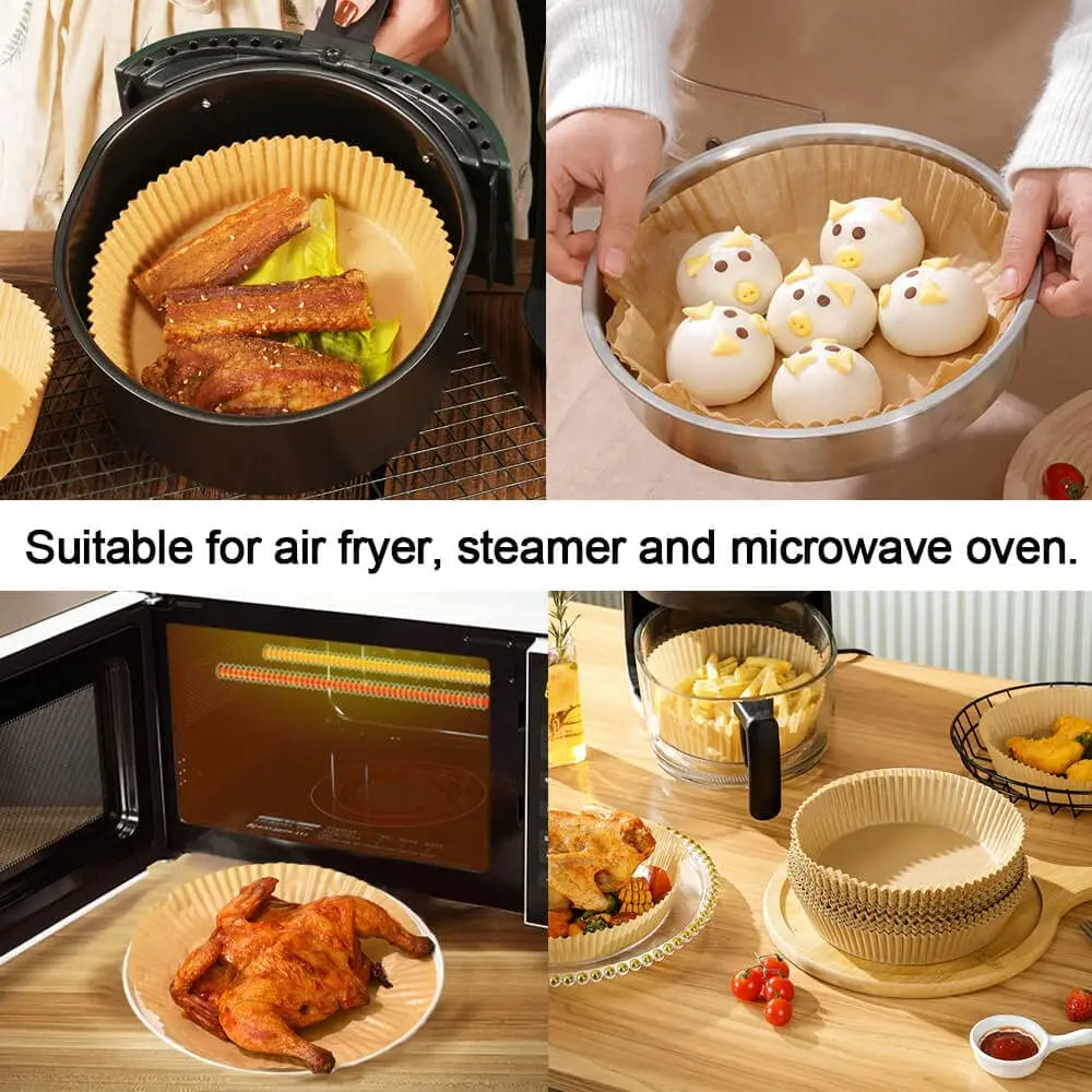 Air Fryer Disposable Paper Liner Parchment Paper Sheets Round Non-Stick Prime Oil-proof Parchment Cooking Paper