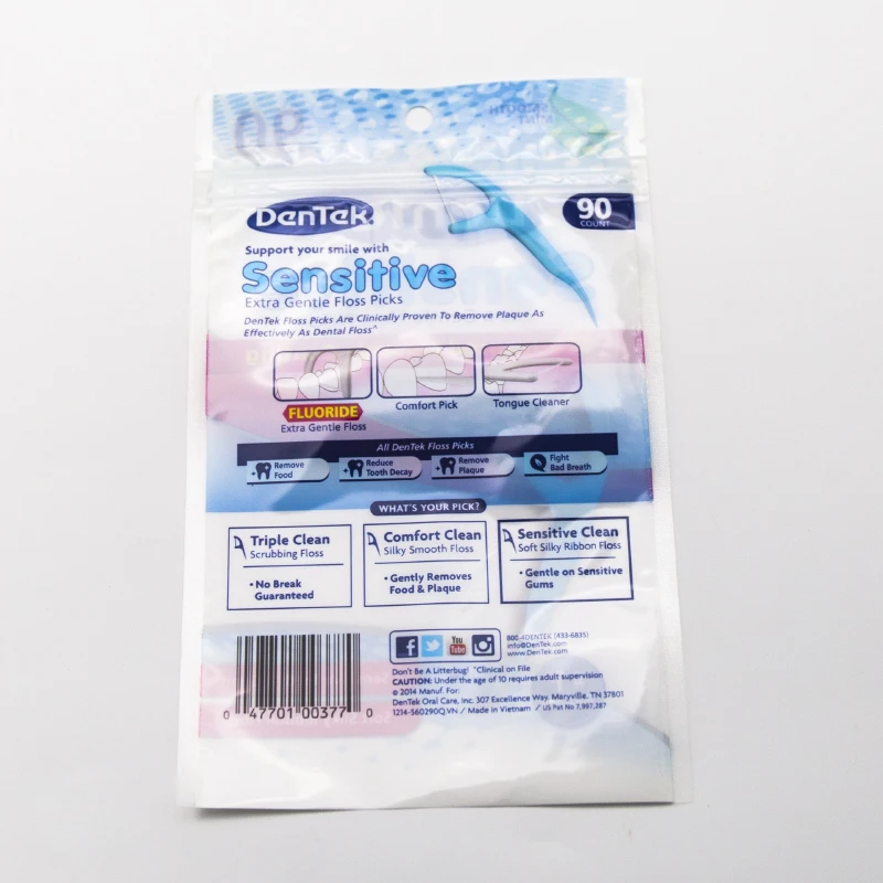 Wholesale Kids Dental Flosser Teeth Care Disposable Floss Pick Plastic Packaging Bags