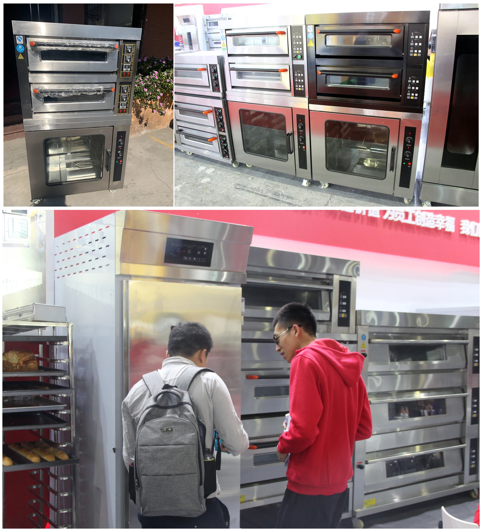 one deck combination 2 in1 electric oven with proofer oven combi oven proofing machine