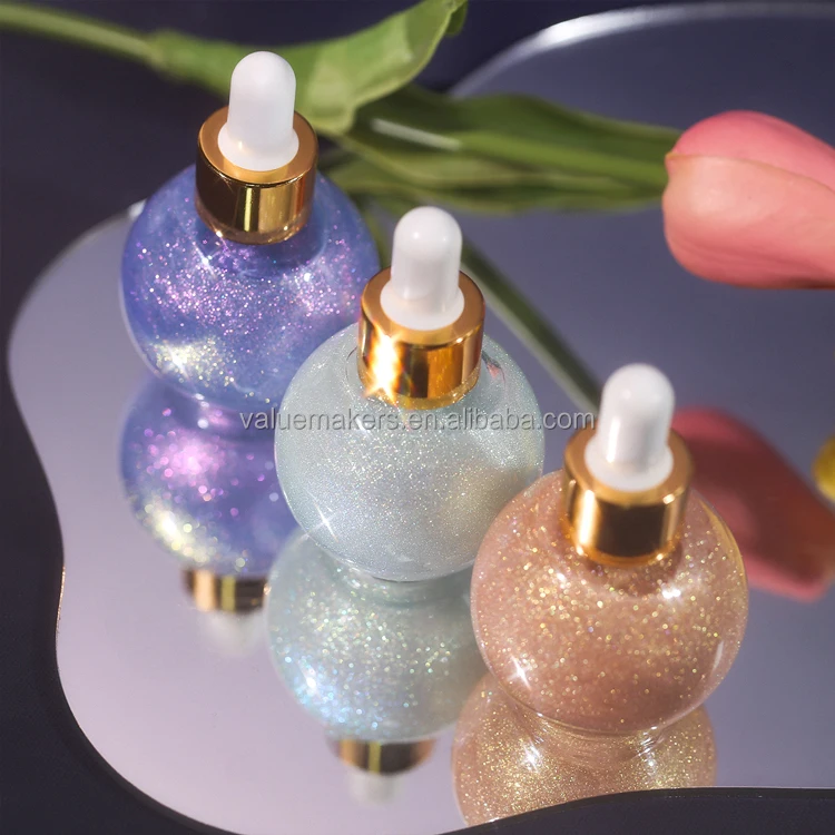 duo chrome highlighter makeup liquid face glow body shimmer oil body shimmer diamond dry oil highlighter