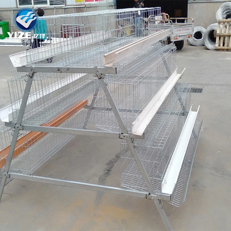 
Brand new big capacity ladder type 3 tiers 120 birds chicken layer cage battery hot dipped galvanized cage 
