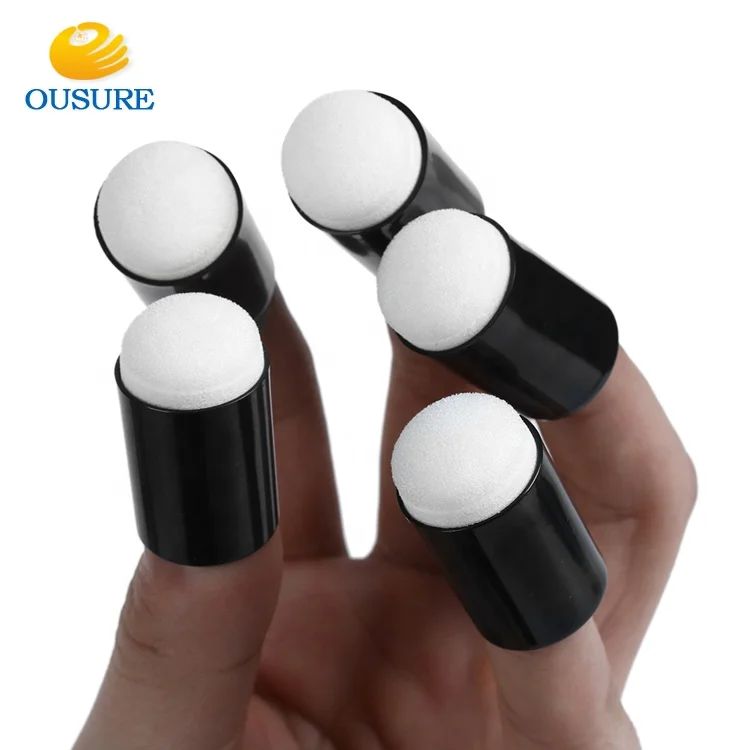 Фабричная дешевая детская Подарочная губка для пальцев/черная губка для самостоятельного рисования в наличии/оптовая продажа губки