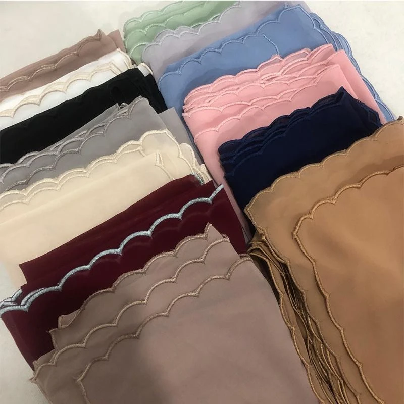 malya New Breathable Fashion Sprinkle Gold Pearl Chiffon Sequins Hijab Scarf