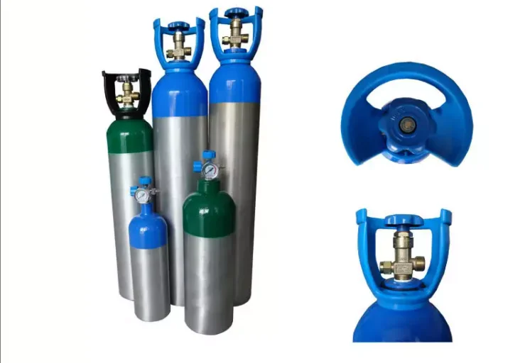 ISO high quality 2200psi 4L 8L 10L 15L 20L 40L portable oxygen tank oxigen cylinder filling medical aluminium oxygen cylinder