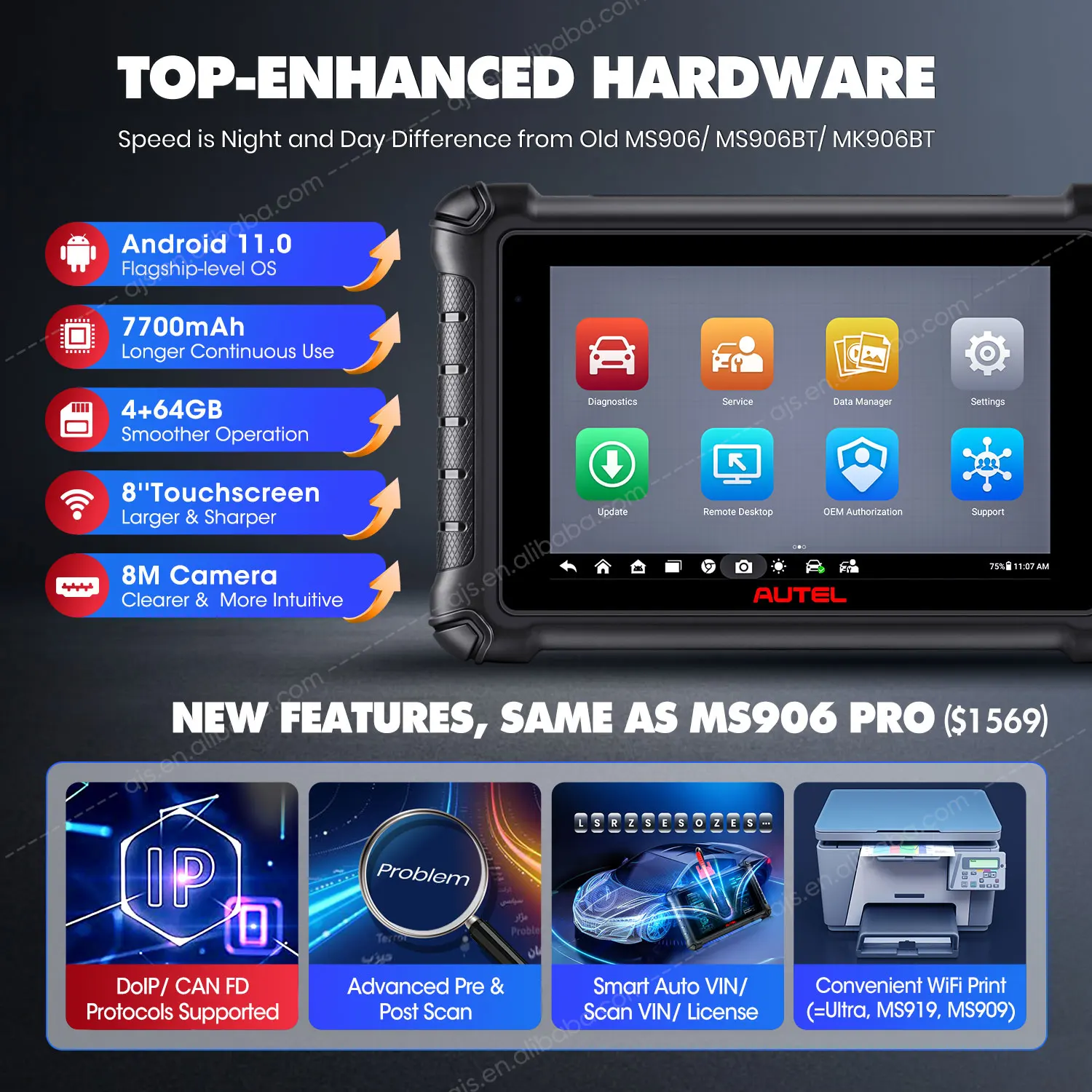 [US VERSION] Autel MaxiCheck DS900 Car Full System Diagnostic Tool Code Reader Machine Universal Vehicle OBD2 Scanner Tools