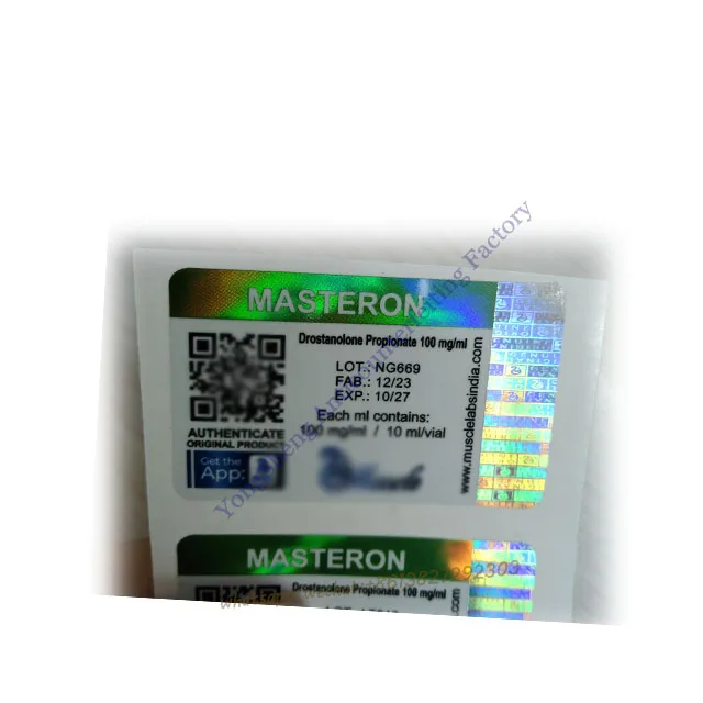 Pharma/pharmaceutical Steroid 10ml Pharma Vial Labels Peptide 2ml vials label hologram injection sticker
