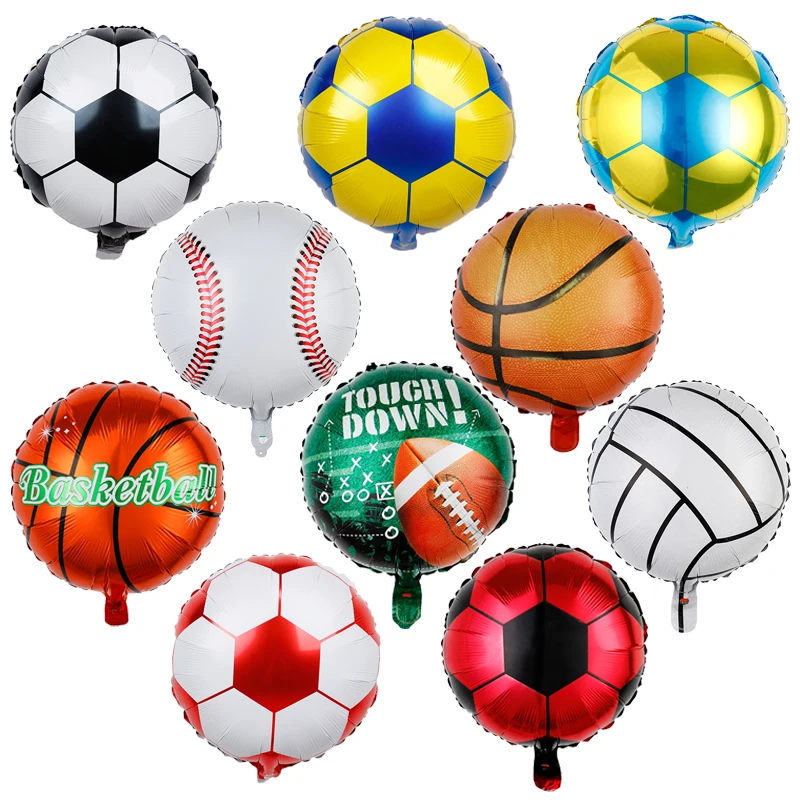 18 Inch Foil Balloon Game Entertainment Watch Football Basketball Baseball Party Decoration Scene Birthday Balloon Toy