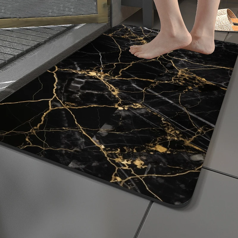 Factory Price Non Slip Quick Drying Diatomite Super Absorbent Bath Floor Mat Foot Bathroom Mats Diatomite Rugs Carpets
