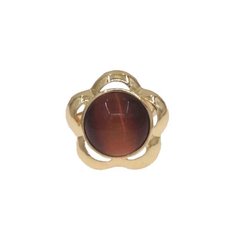 Yulaili High Quality Factory Price Jewelry Set 24 K Gold Plated Nigerian Crystal Ring Gift Wholesale For Women