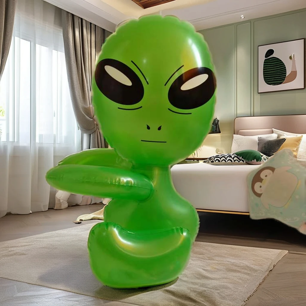Wholesale and Custom PVC Giant Inflatable Alien Toy 90cm and 170cm Giant Inflatable Alien Inflate Toy