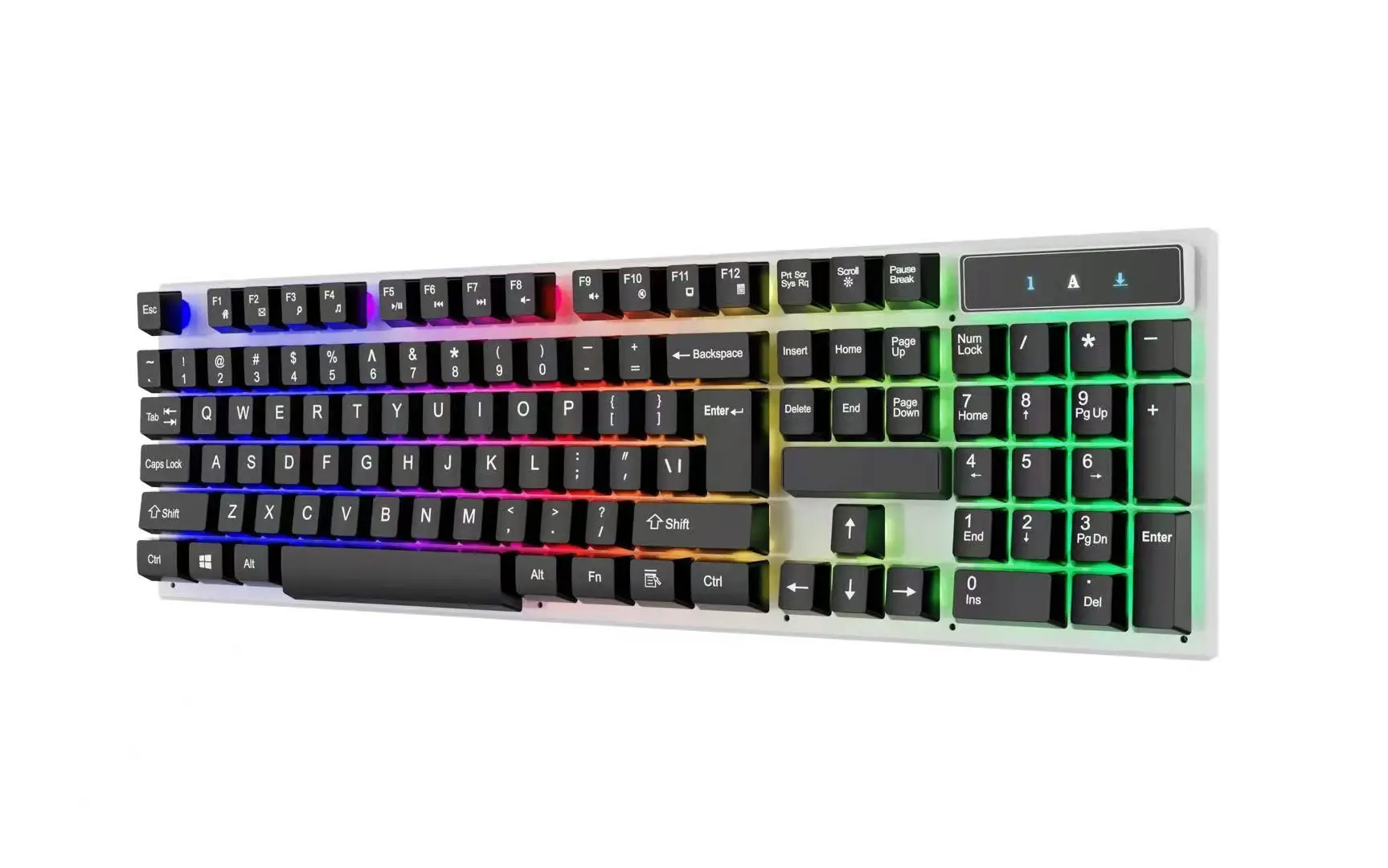 Испанский Арабский Таиланд Проводной USB настольный компьютер полноразмерная 3 цвета освещения геймера Механическая RGB клавиатура с подсветкой