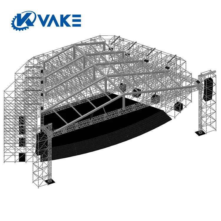TUV Tested Roof Truss Structure 3 Year Guarantee Curved Roof Truss