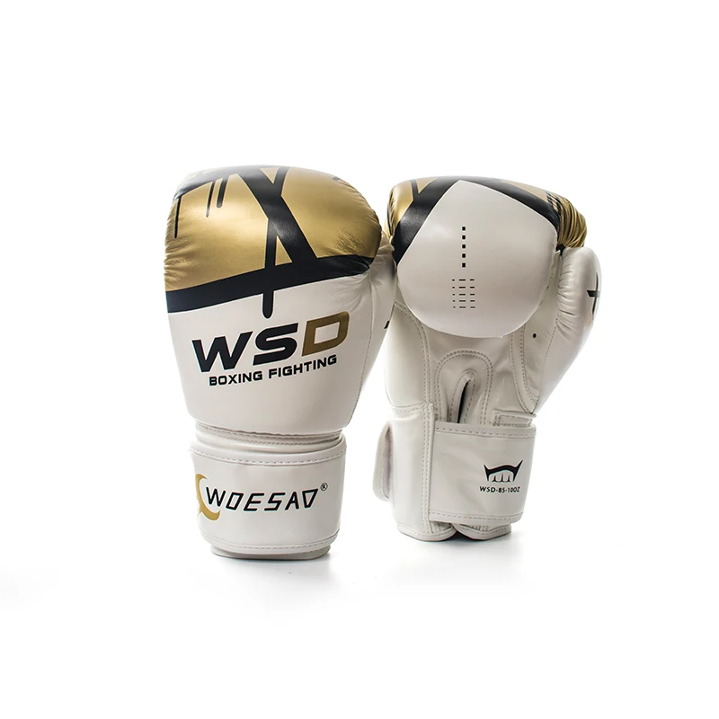 Custom Gants De Boxe Professional Leather Gym Fitness Training Muay Thai Fighting Mma Boxing Gloves