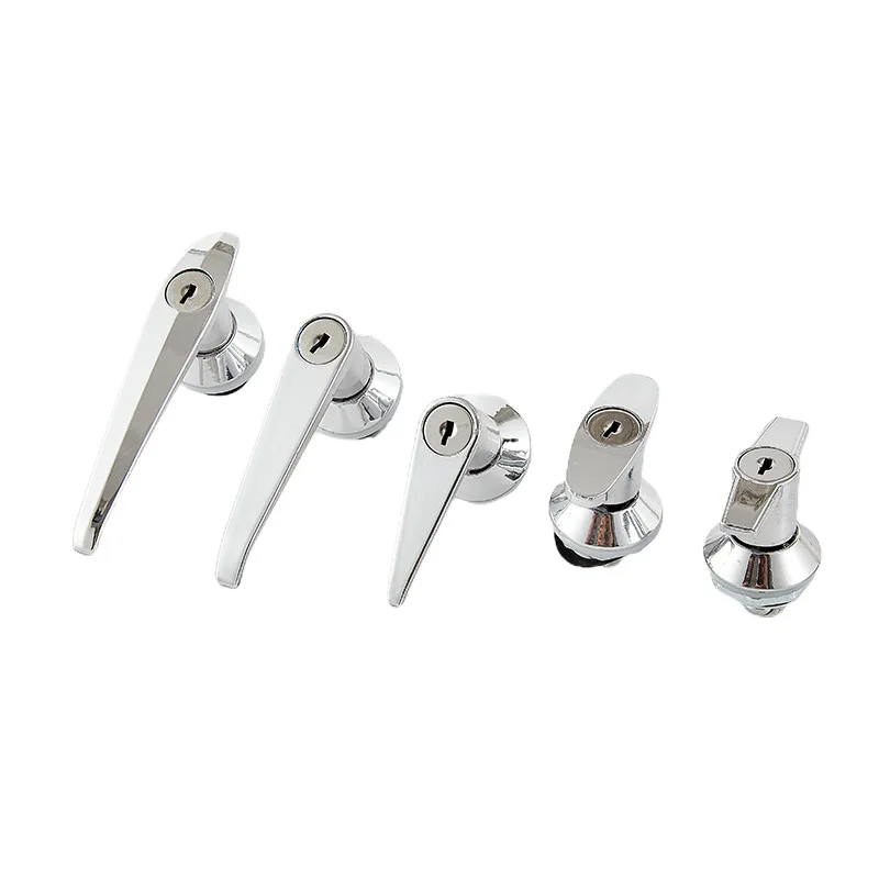 New Zinc/Aluminum Alloy Handle Lock L-shaped Distribution Box Industrial Cabinet Door Lock For Electrical Cabinets Control Boxes