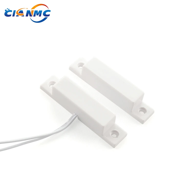 Wired NO/NC/COM Magnetic Non-Contact Sensor With Center Or Side Wire Leads For Door Alarm Usage