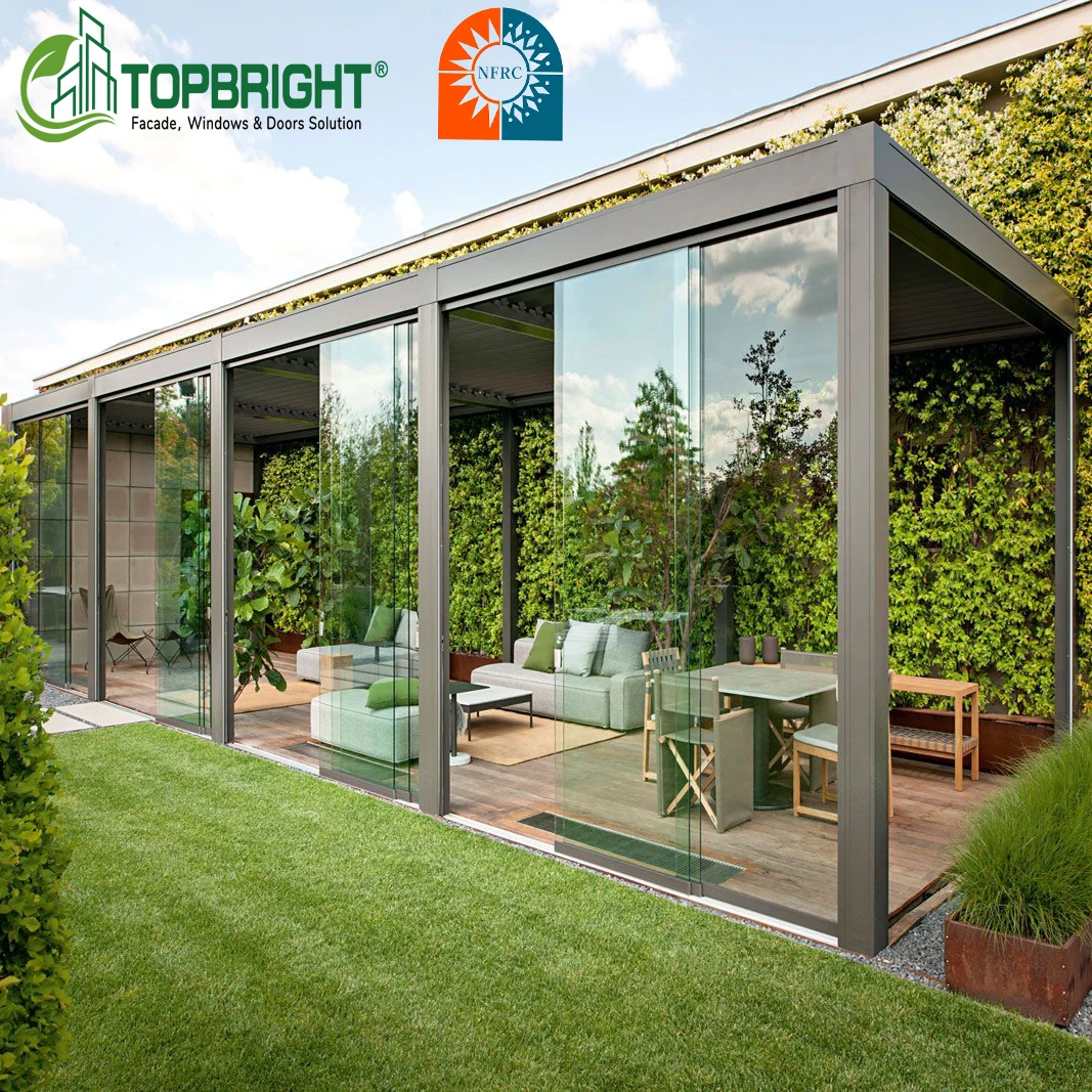 Customized Outdoor Aluminum Winter Garden Room House Glass Sunrooms