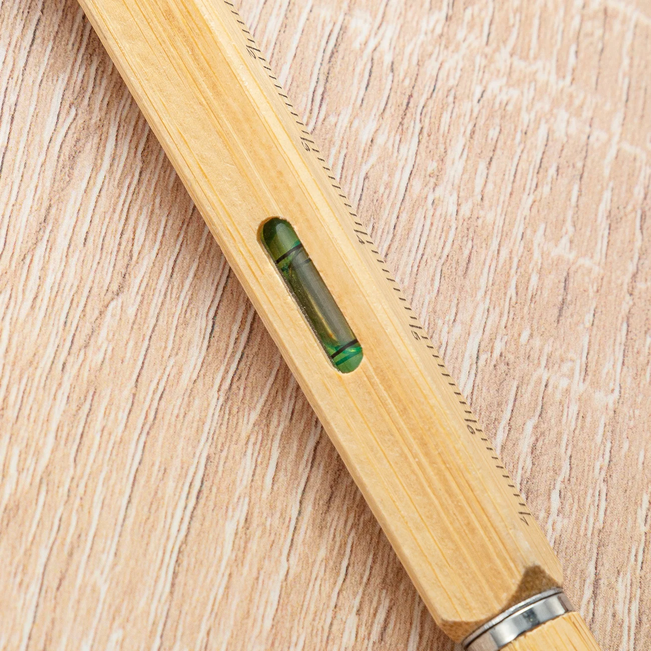 BP-110 Multi functional bamboo tool pen six-in-one screwdriver level meter scale capacitive pen