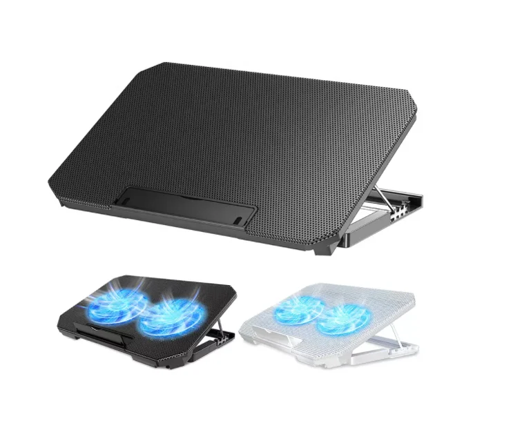 China Factory Supplied Top Quality USB foldable 2 fans speed adjustable notebook cooler laptop cooling fan and ventilation