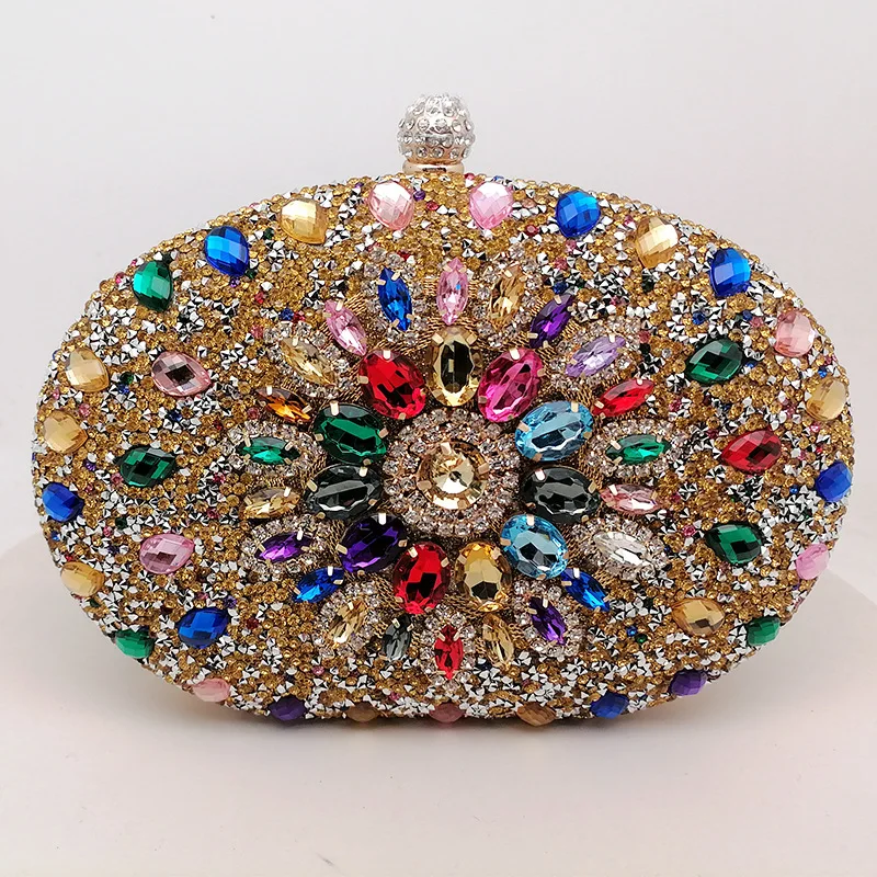Fashion Women New Evening Bags Women Diamond-Studded Sunflower Overnight Bag Purse For Ladies
