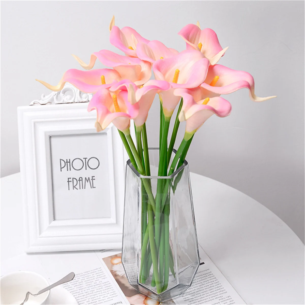 NEW Long Branch Sea Taro Flower Calla Simulation Flower Home Decoration Wedding Banquet Scene Layout Artificial Flowers