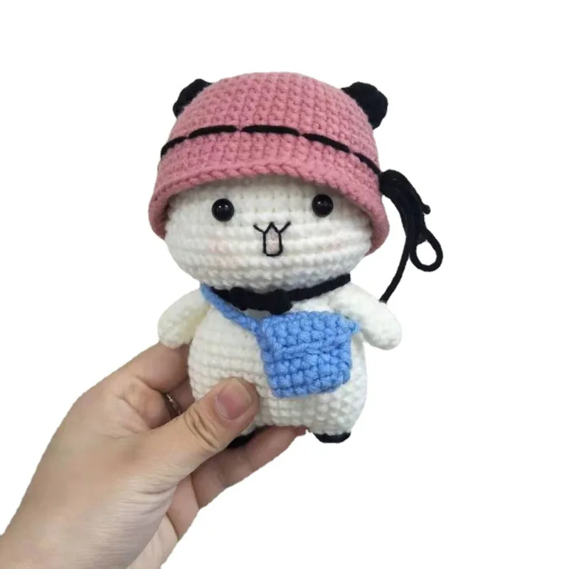 2022 Wholesale Custom Handbag Mini Knitted Charms Keychains Crochet Doll Keyring For Hanging Ornaments