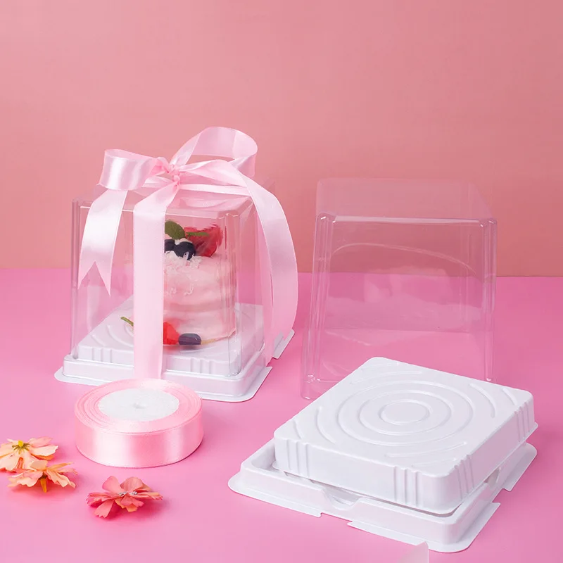 Custom logo Kraft Bread Cake Packaging Gift pink Color Bakery Donut Kraft Paper Boxes with clear Window Front